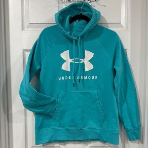 Under Armour Teal Hoodie with White Logo